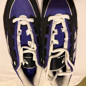 Adidas Black and Purple Athletic Men Sneakers, Size 11